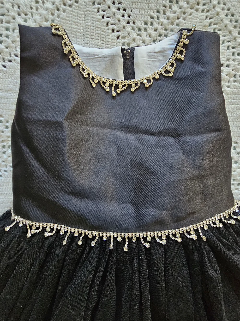 Black Sequin Tulle Party Dress Girls Formal Occasion